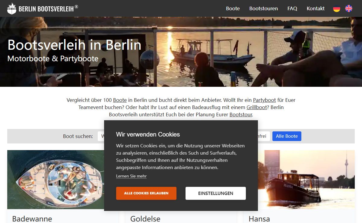 Berlin Bootsverleih | Boot mieten