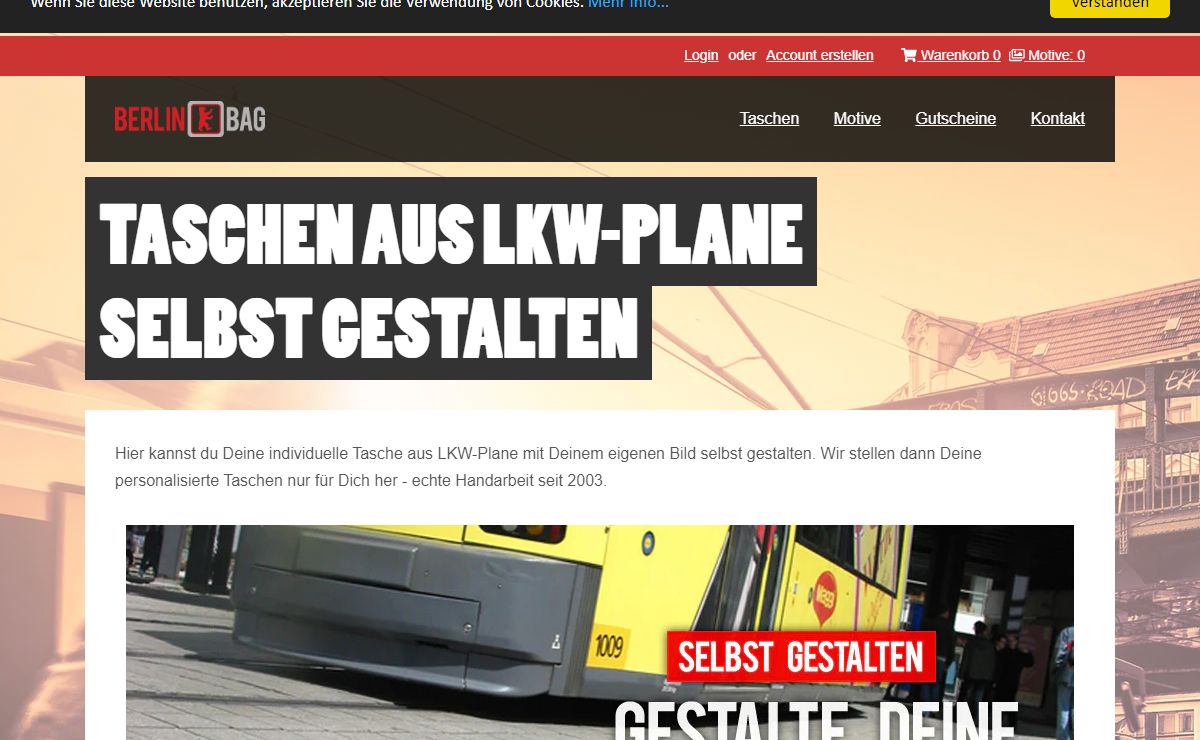 berlinbag - Individuelle Taschen aus LKW-Plane. Das Original.