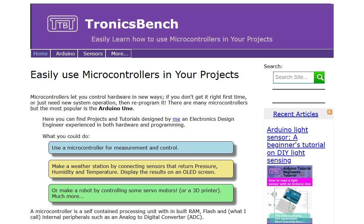 Learn how to use Arduino and PIC microcontrollers in your projects.