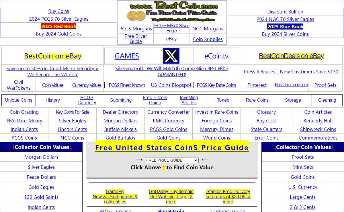 Coin Guide, Grading and Coin Values for Collectors and Investors