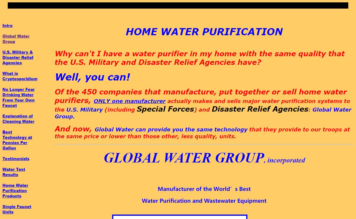 Global Water Group - Home Water Purification And Filters.