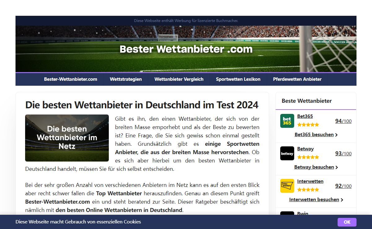 Die besten Wettanbieter in Deutschland im Test 2024