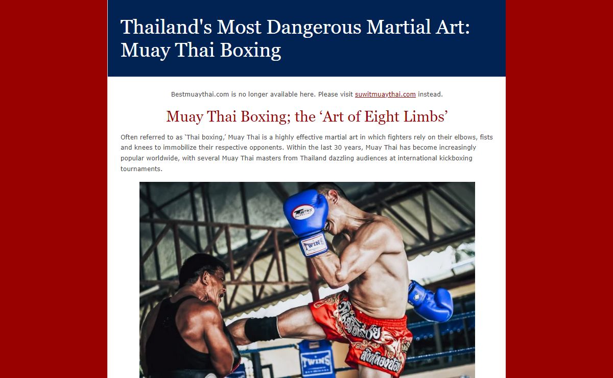 Muay Thai Boxing; the ‘Art of Eight Limbs’ - Bestmuaythai.com