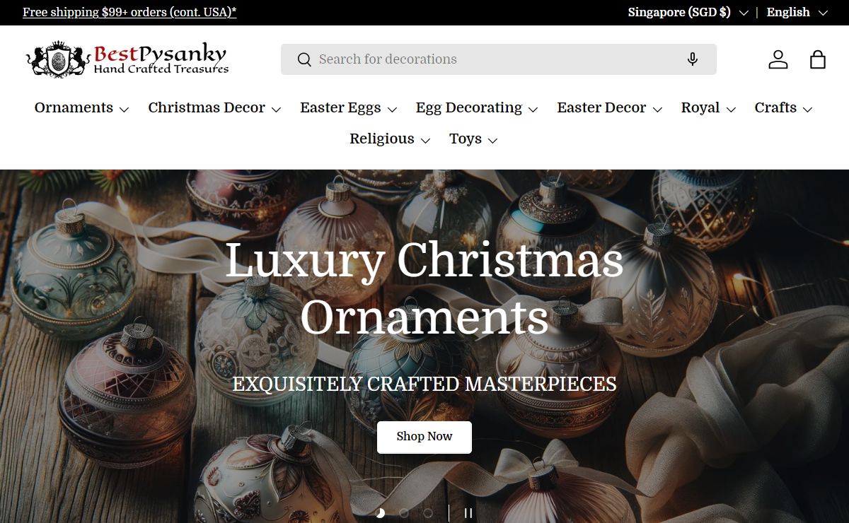 Christmas Ornaments, Christmas Decorations, Snow Globes, Santa – BestPysanky