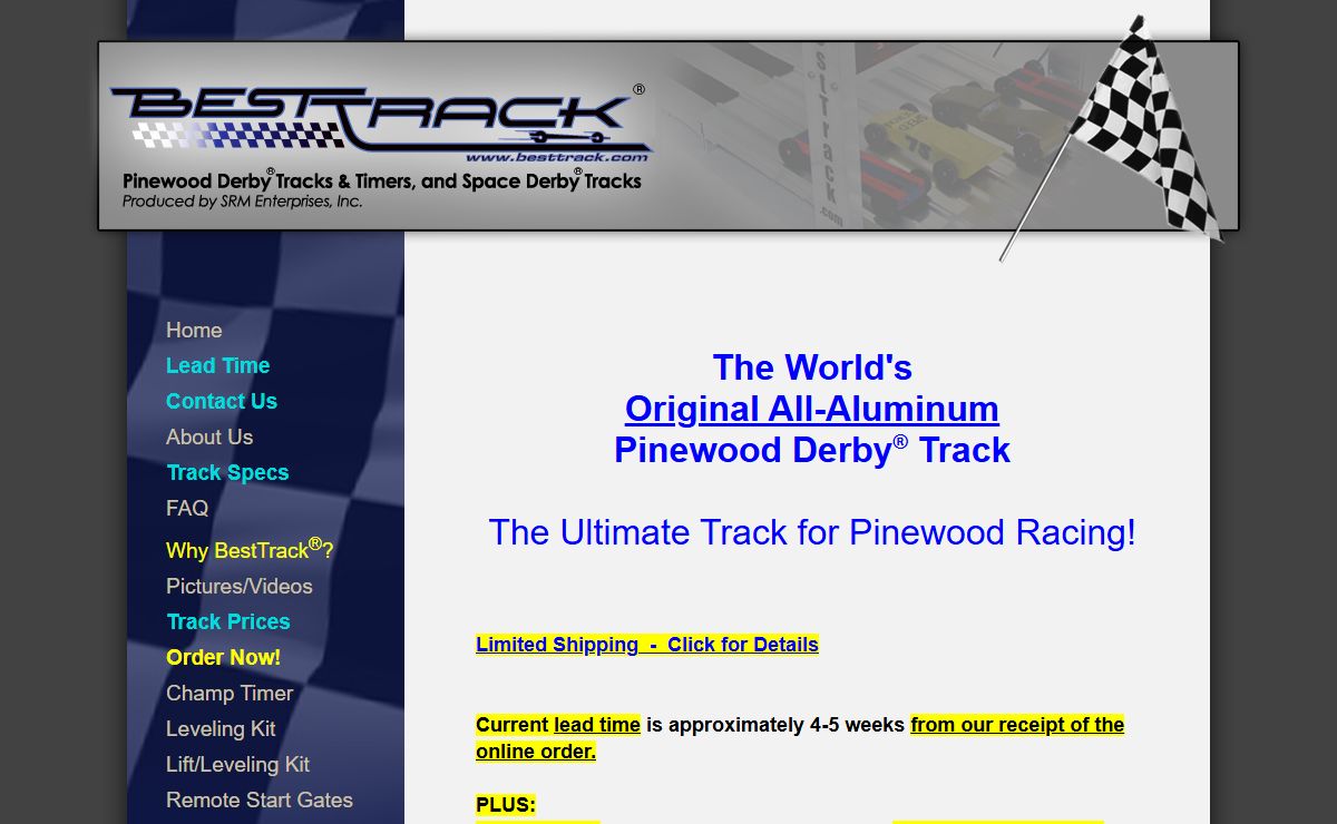 BestTrack Aluminum Pinewood Derby Tracks