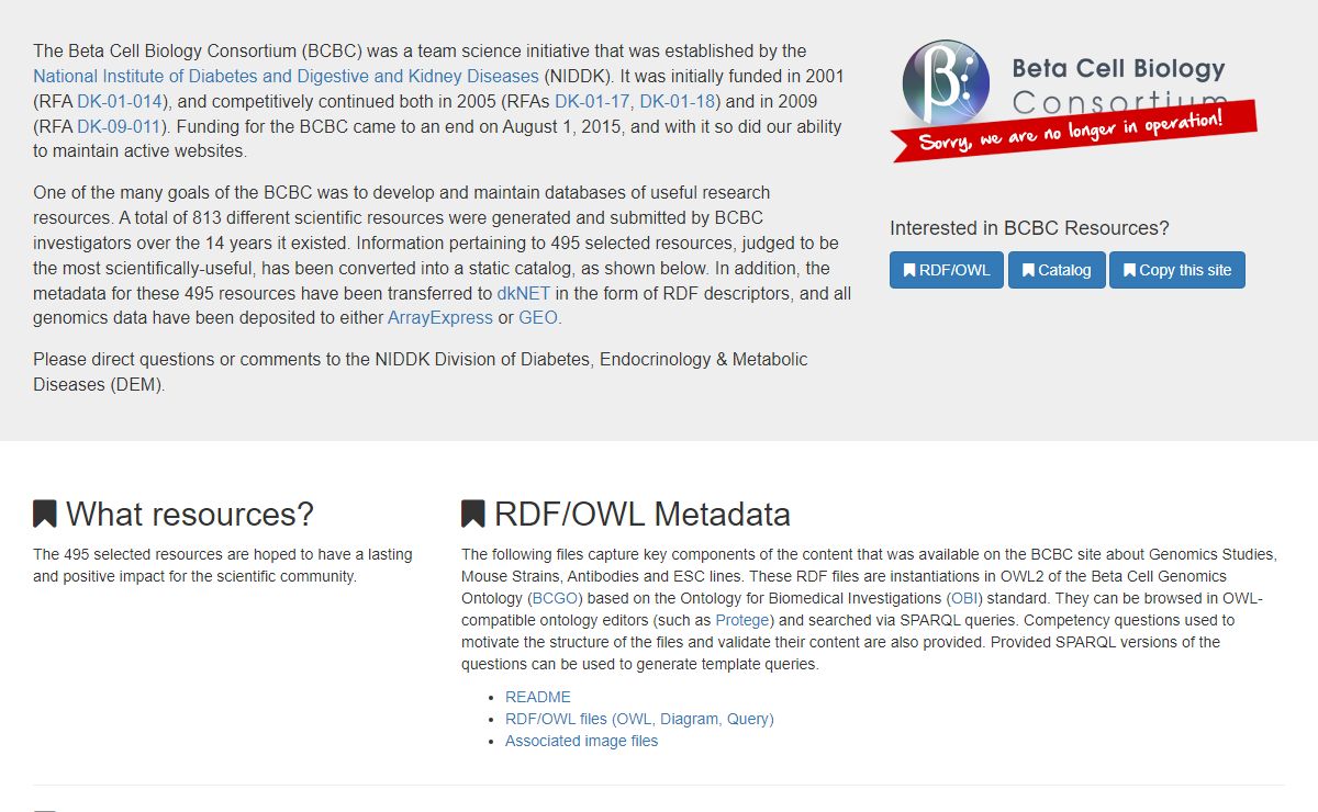 Beta Cell Biology Consortium - Resource Catalog