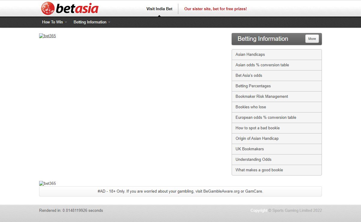 Asian Betting Information - Play for Free Betting - Bet Asia