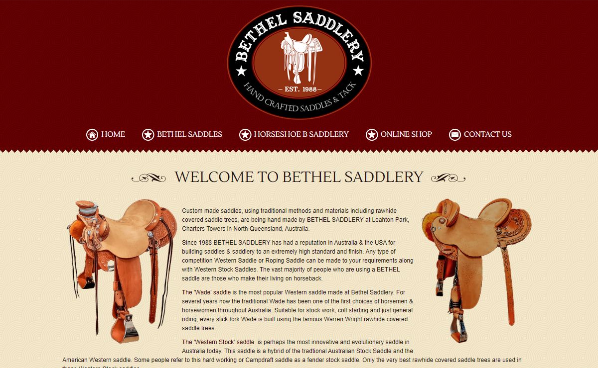 Bethel Saddlery | Custom Made Saddles, Saddlery and Gift Shop