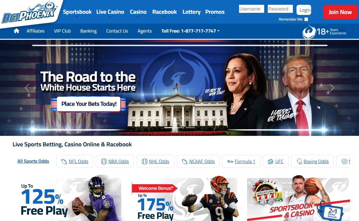 Live Sports Betting Odds, Online Sportsbook, Casino, Racebook, BetPhoenix