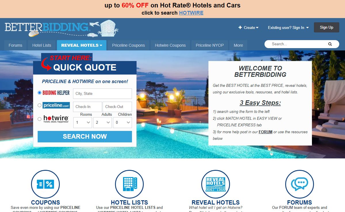 Priceline Coupons, Hotwire Hotel Lists, and Expert Bidding Help