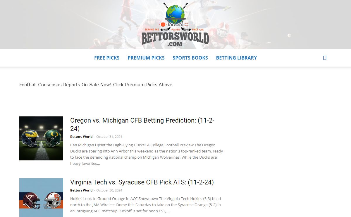 Free CFB and NFL Picks Plus Offshore Sportsbook reviews