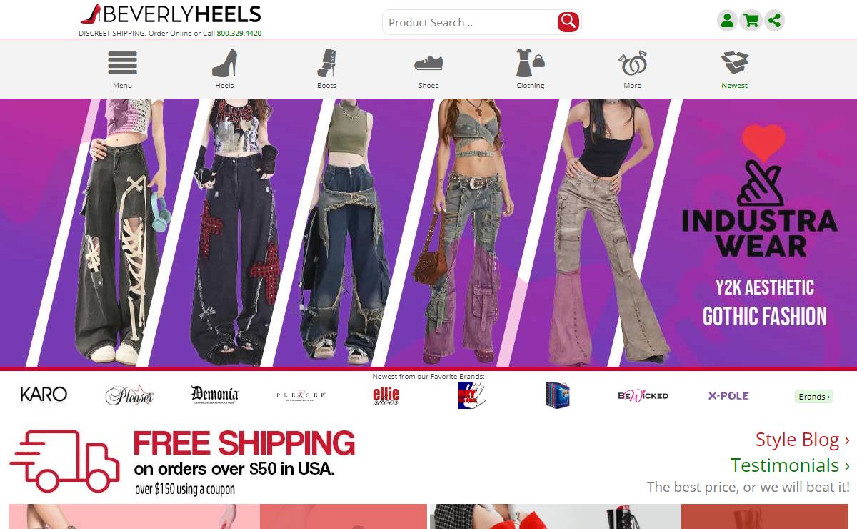 Buy Sexy, Alternative and Gothic High Heels, Boots, Lingerie, Wigs and Fashion Accessories. Discreet Shipping.