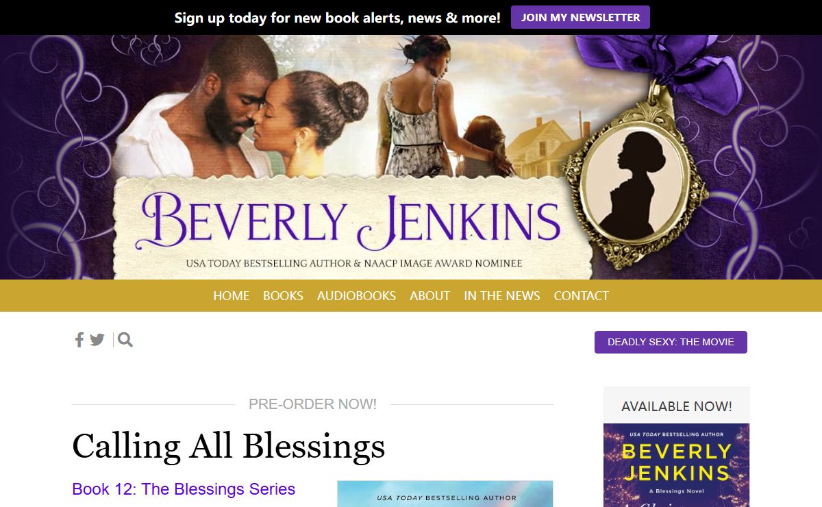 Author Beverly Jenkins | African American Historical Romance, Romantic Suspense, Women's Fiction