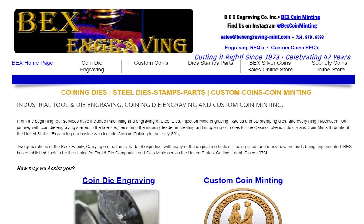 DIE ENGRAVING and CUSTOM COIN MINTING