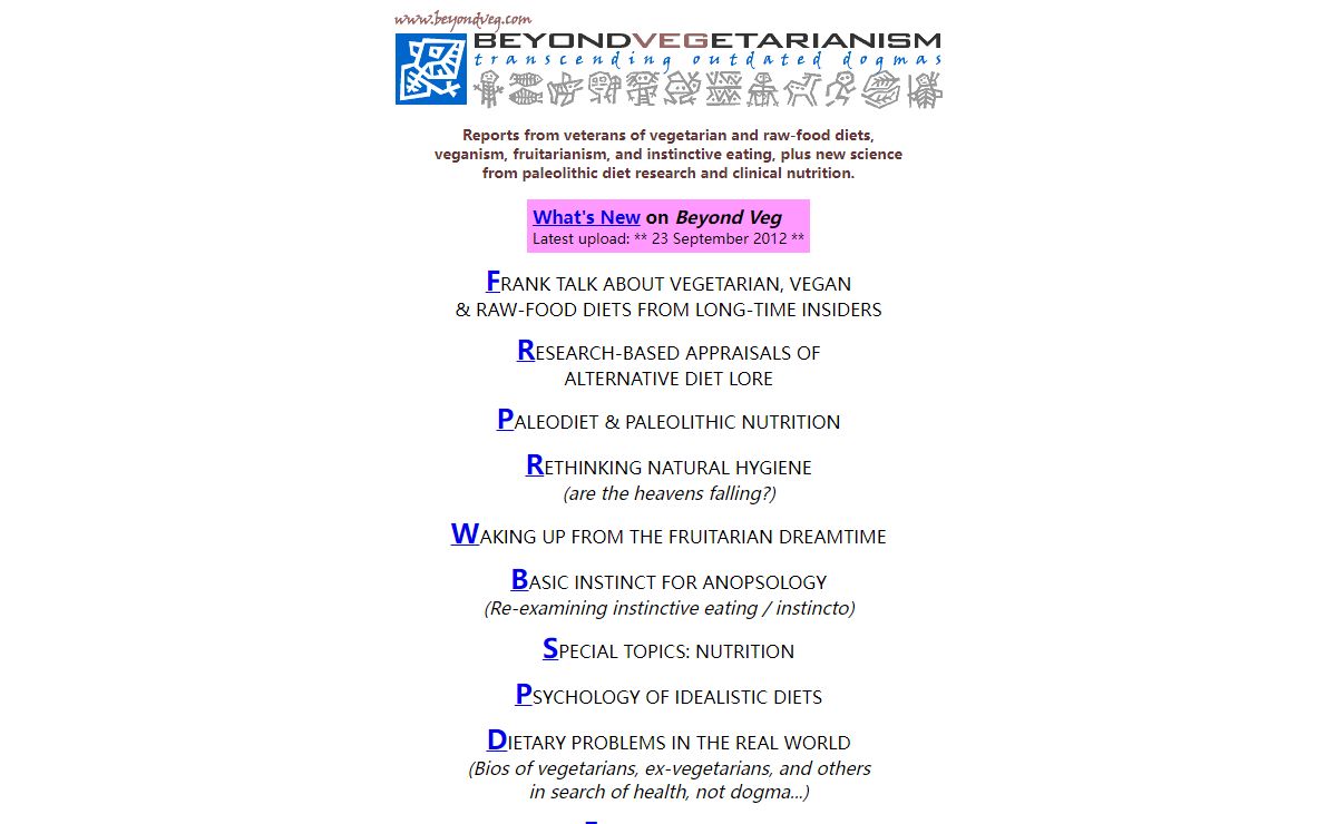 Beyond Vegetarianism--Raw Food, Vegan, Fruitarian, Paleo Diets