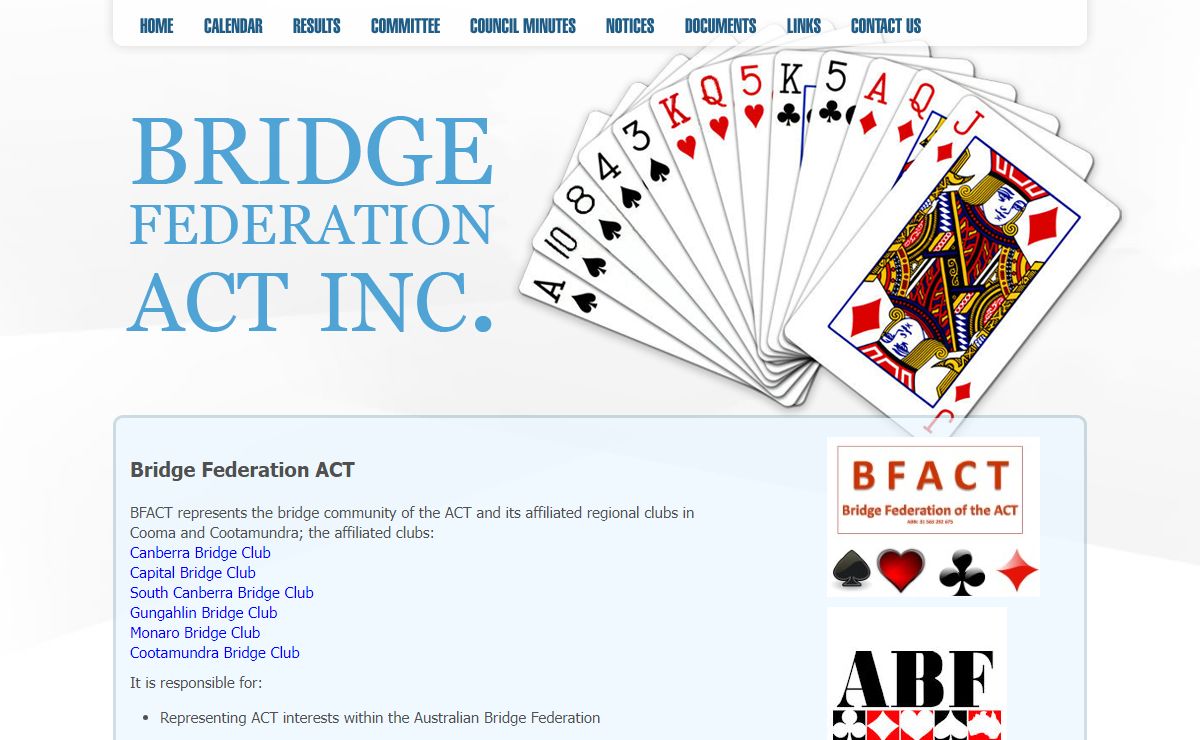 Bridge Federation ACT, Canberra - Bridge Federation ACT, Canberra