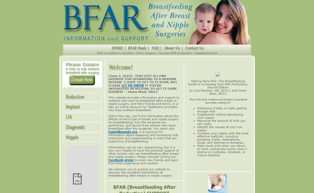 BFAR - Breastfeeding After Breast and Nipple Surgeries