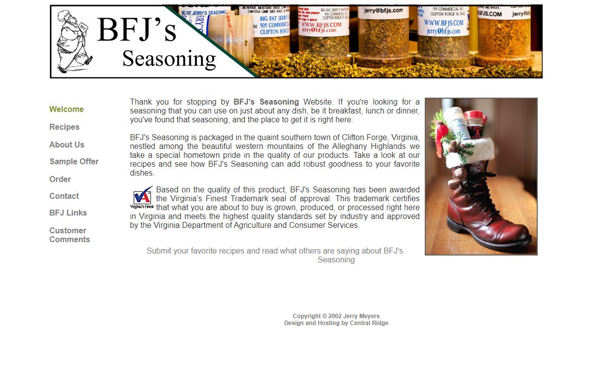 BFJ's Seasoning - Welcome