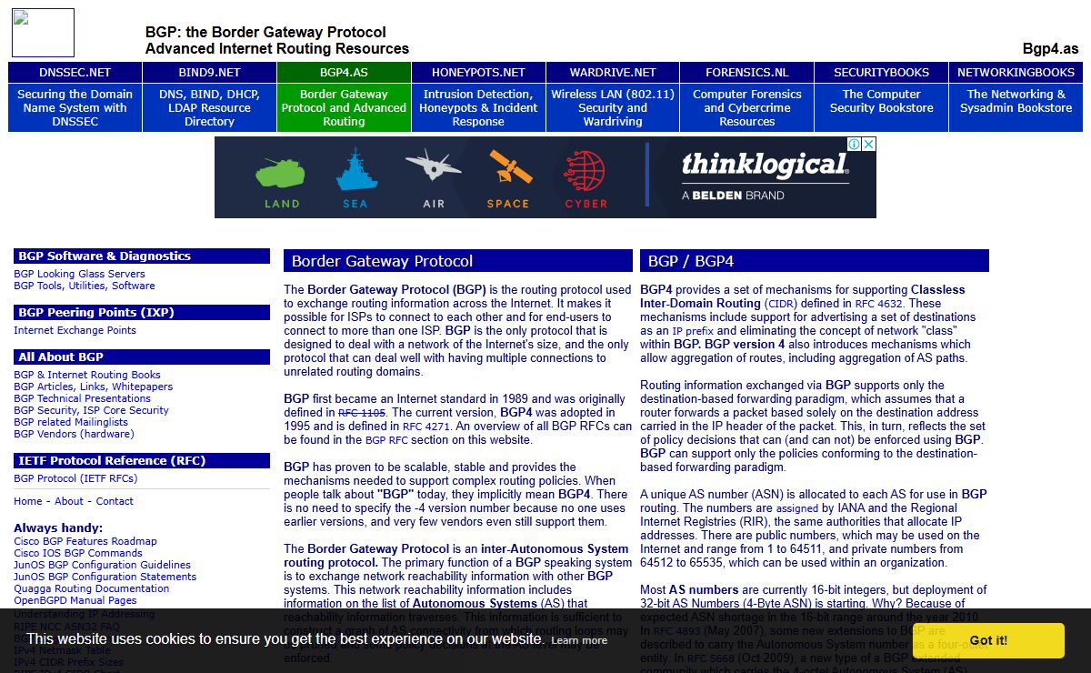 BGP, Border Gateway Protocol / Advanced Internet Routing / BGP4