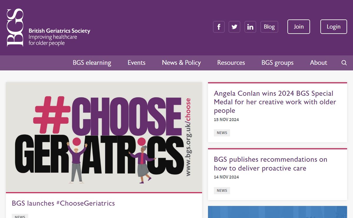 British Geriatrics Society | Improving healthcare for older people