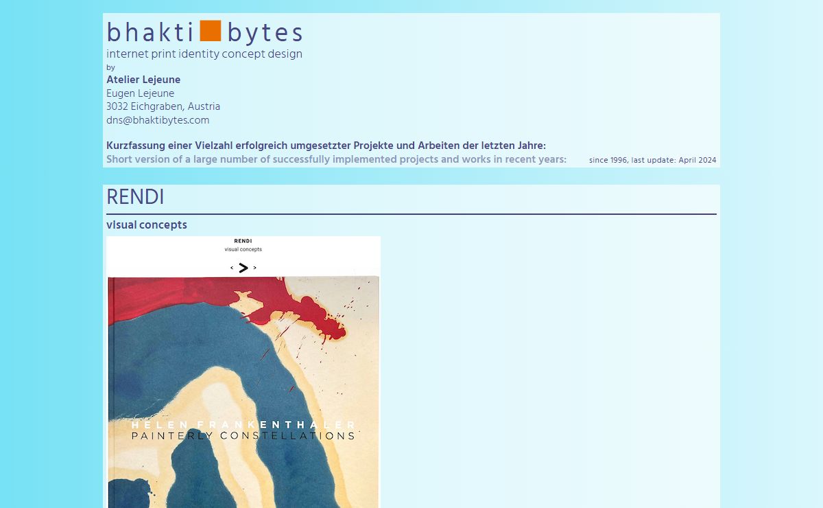bhakti :: bytes – internet print identity concept design by Atelier Lejeune Austria