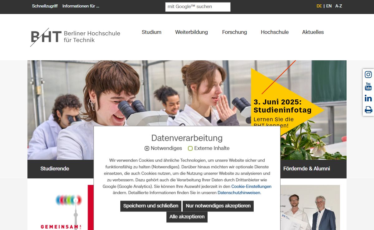 Startseite: BHT Berlin
