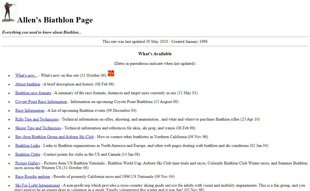 Allen's Biathlon Page