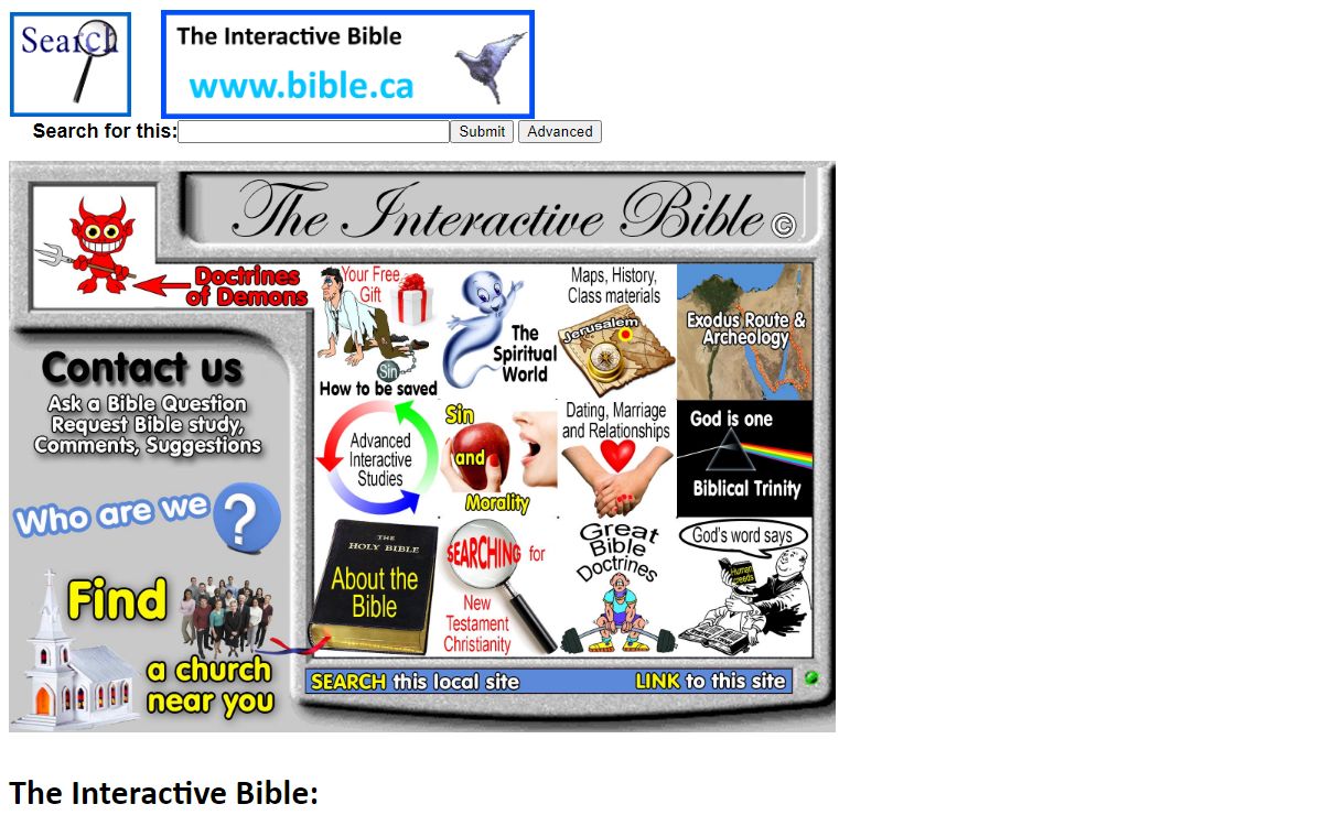 Interactive Bible Home Page www.bible.ca