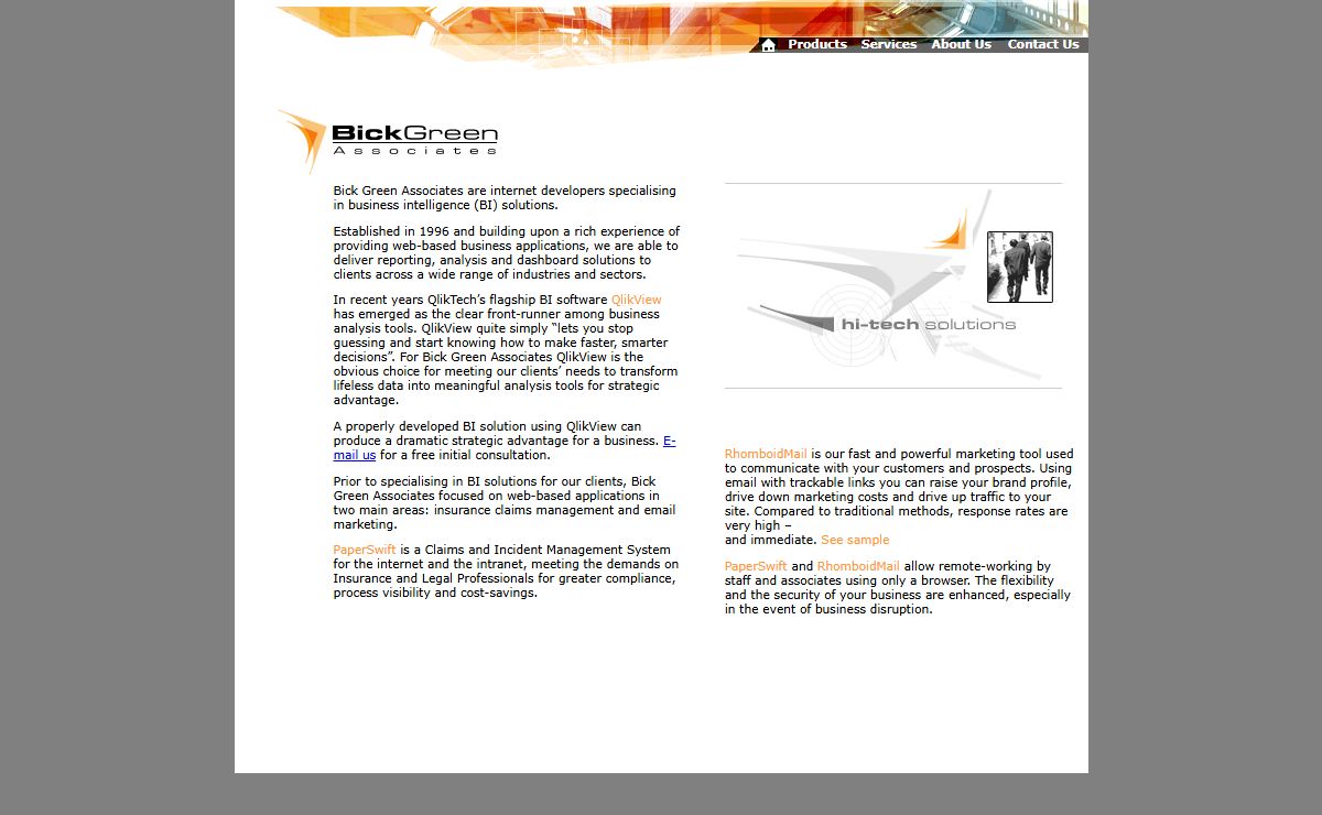 Bick Green Associates - business intelligence solutions.