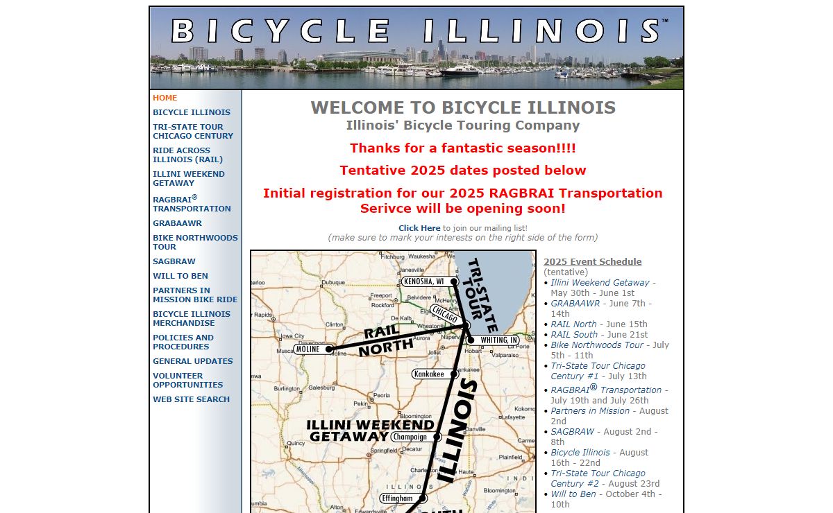 Bicycle Illinois - Illinois' Bicycle Touring Company