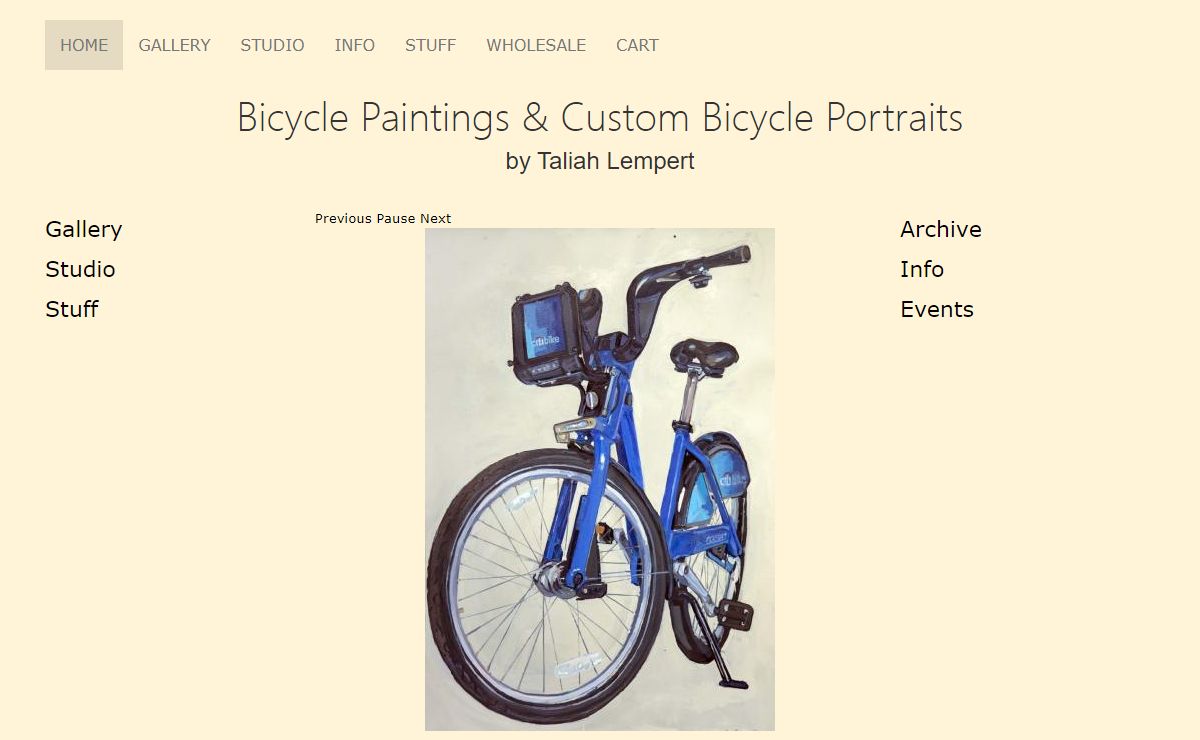| Bicycle Paintings, Prints and Custom Bike Art Portraits