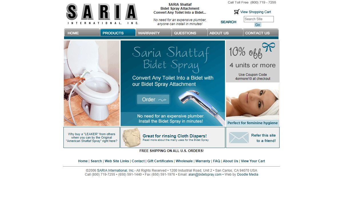 Bidet - Saria Shattaf Handheld Bidet Spray Attachm
