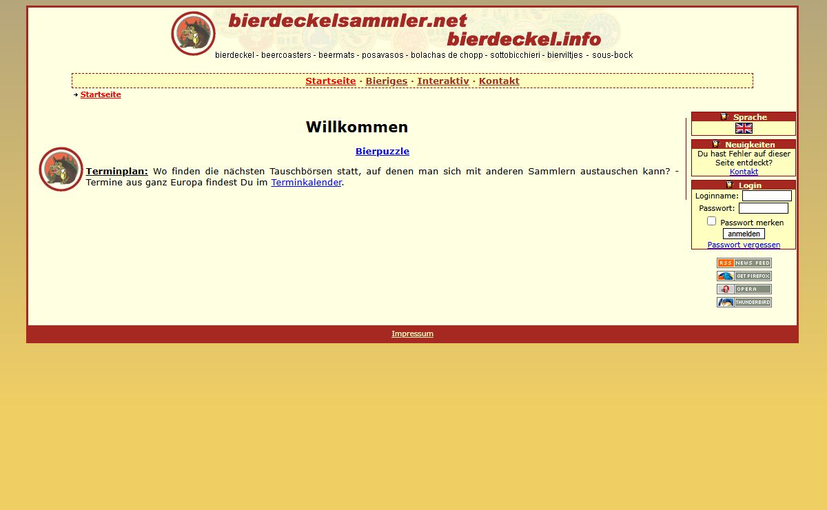 Willkommen :: bierdeckelsammler.net