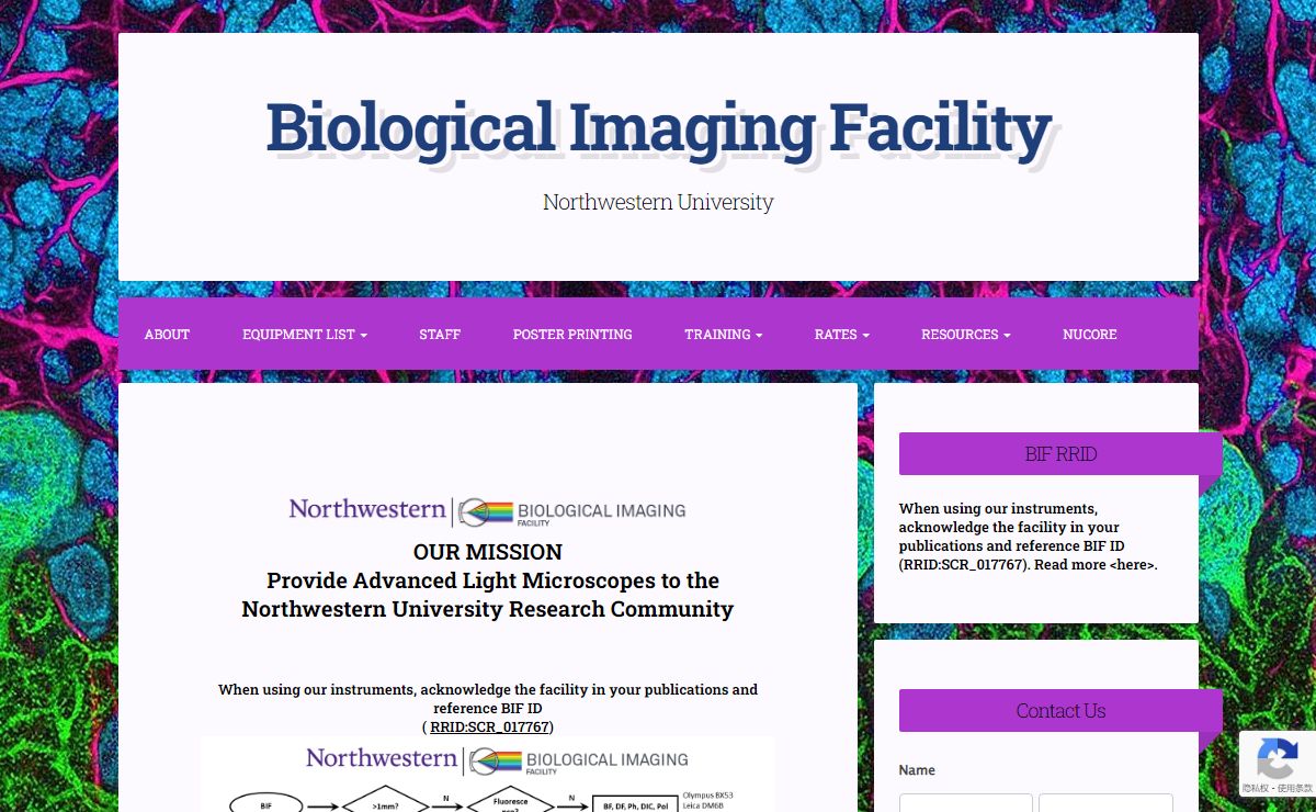Biological Imaging Facility – Northwestern University