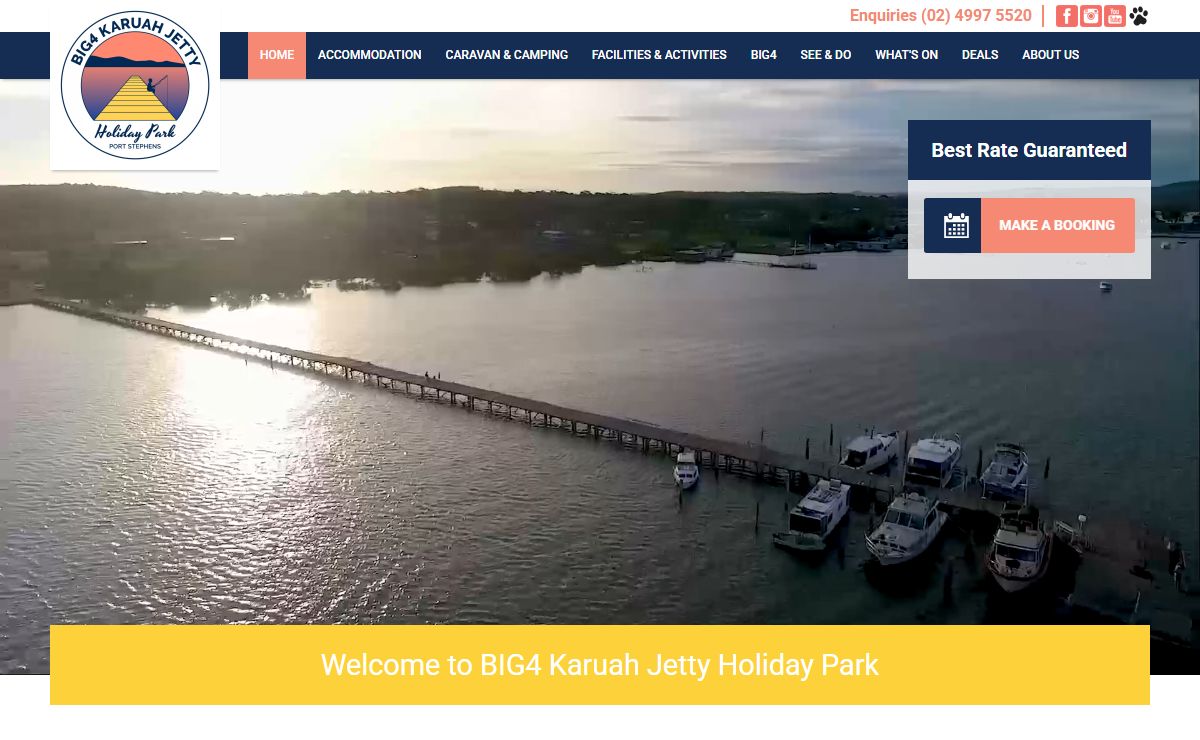 Best Price Accommodation in Port Stephens. Official Site for Bookings » BIG4 Karuah Jetty