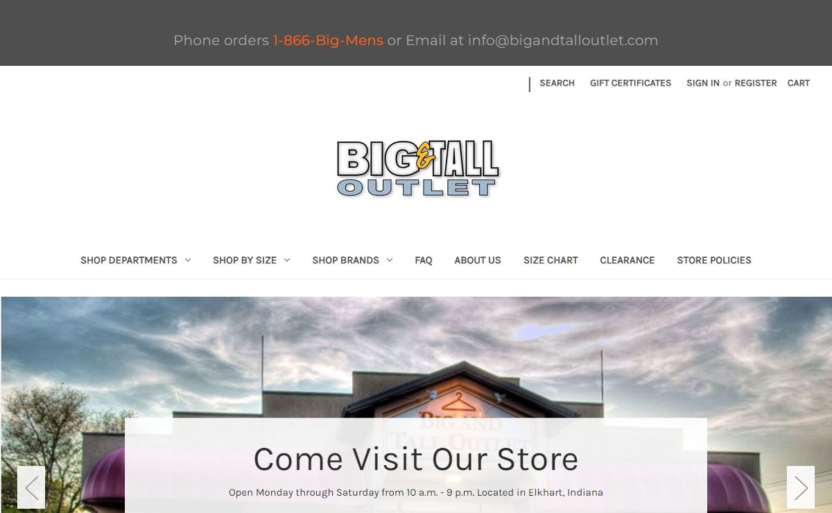 Big and Tall Men's Clothing: Name Brand Clothing at Outlet Prices