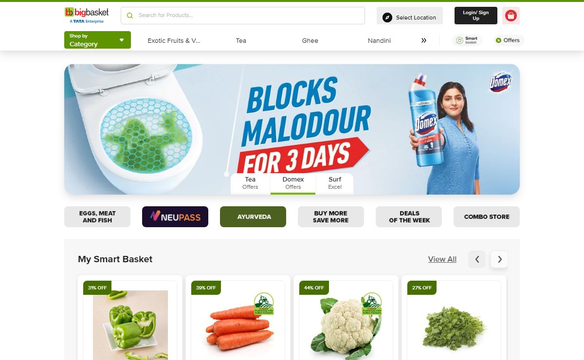 Online Grocery Shopping and Online Supermarket in India - bigbasket