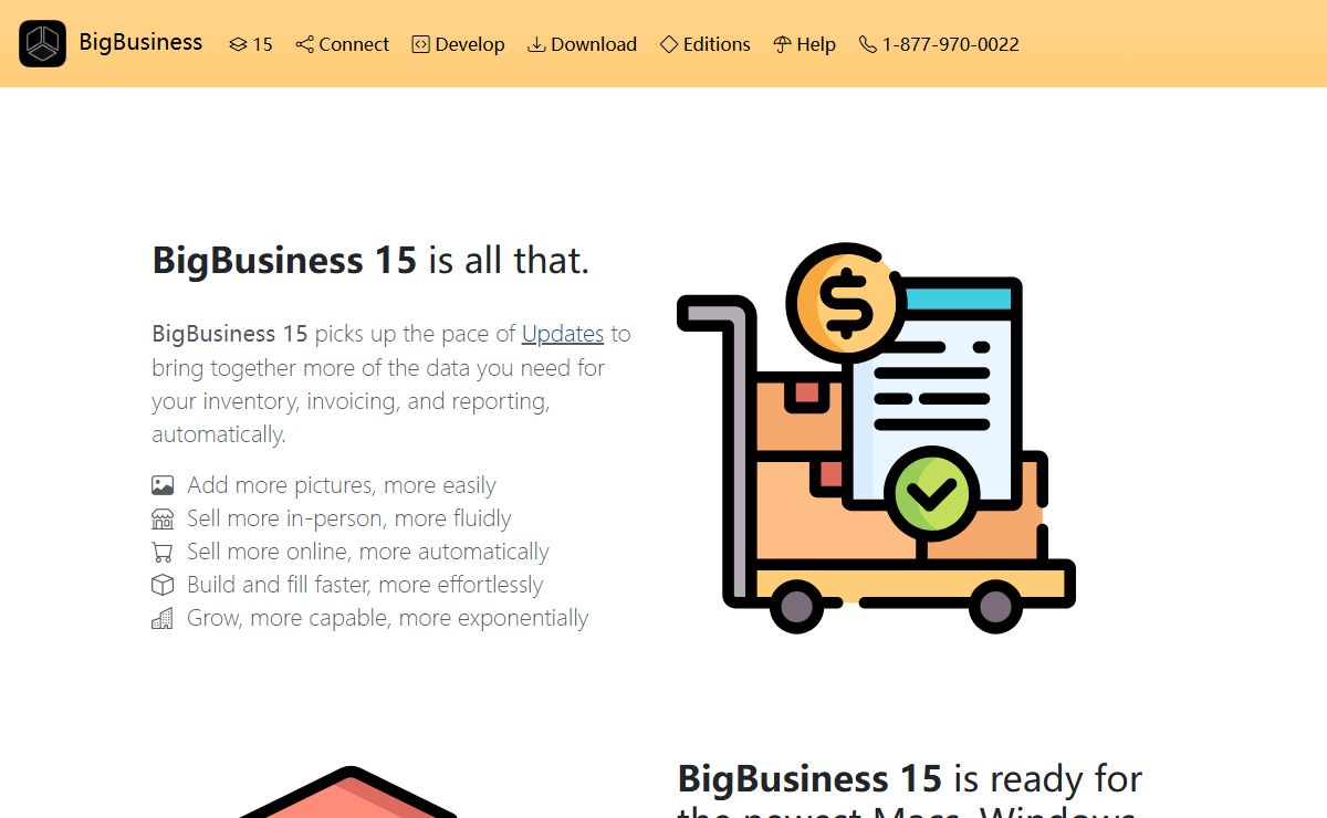 BigBusiness ERP, accounting and inventory for Mac and Windows