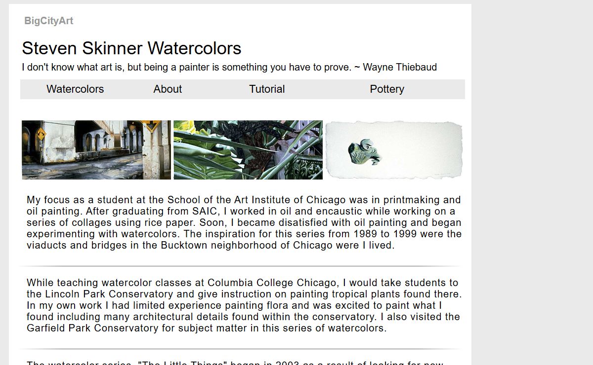 Steve Skinner Watercolor Paintings and Works on Paper
