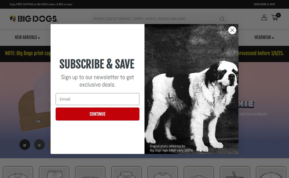 Graphic Tees from Big Dogs. The Authentic Website - Est. 1983