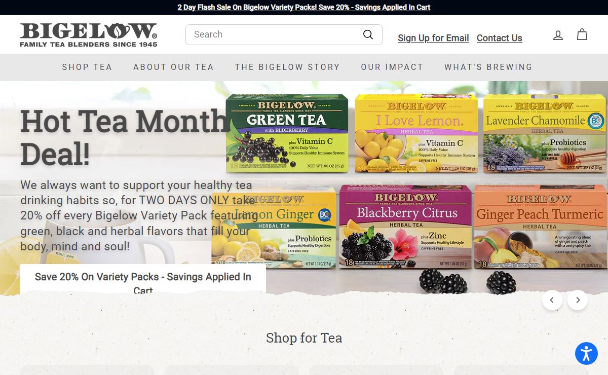 Bigelow Tea - Buy Tea Online at Bigelow Tea Store