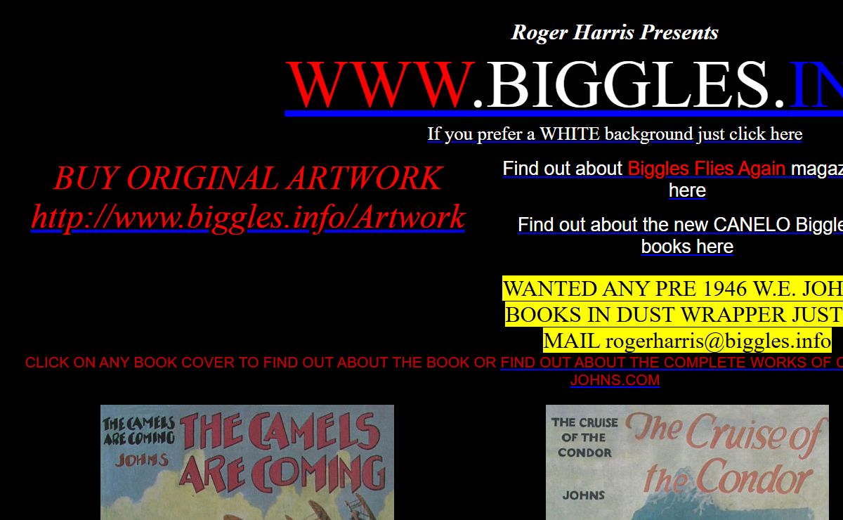 The Biggles Information Web Site