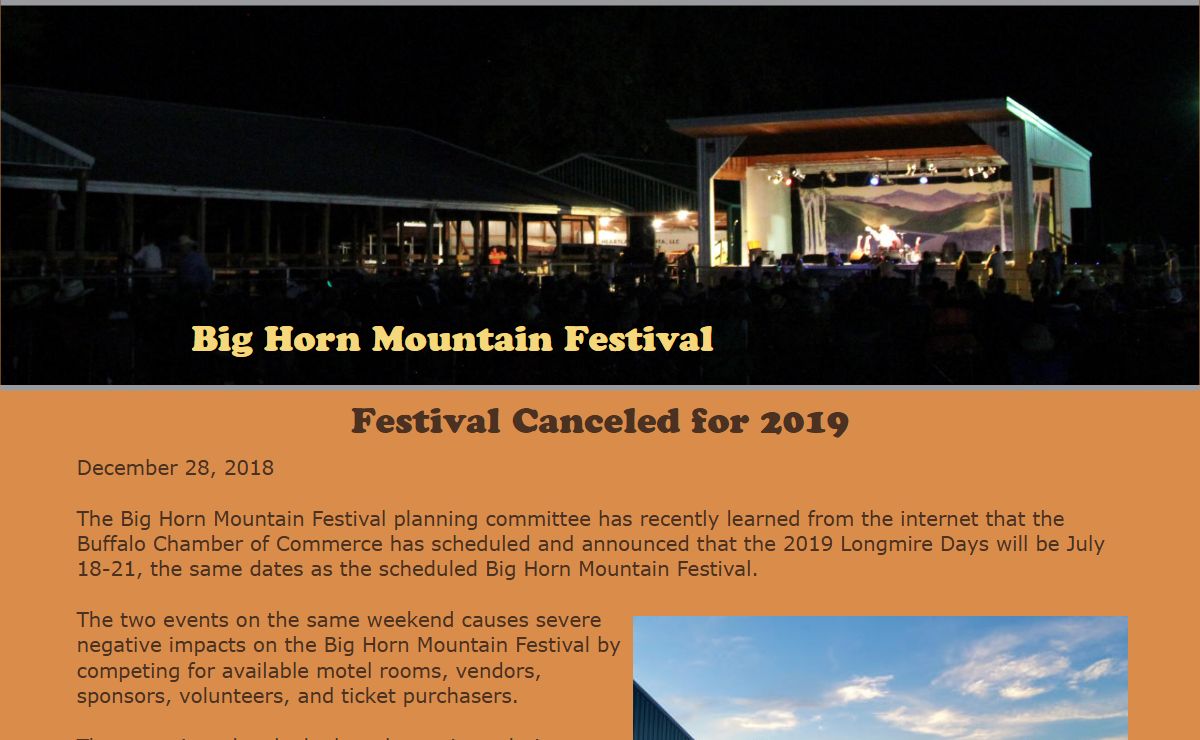 Big Horn Mountain Festival