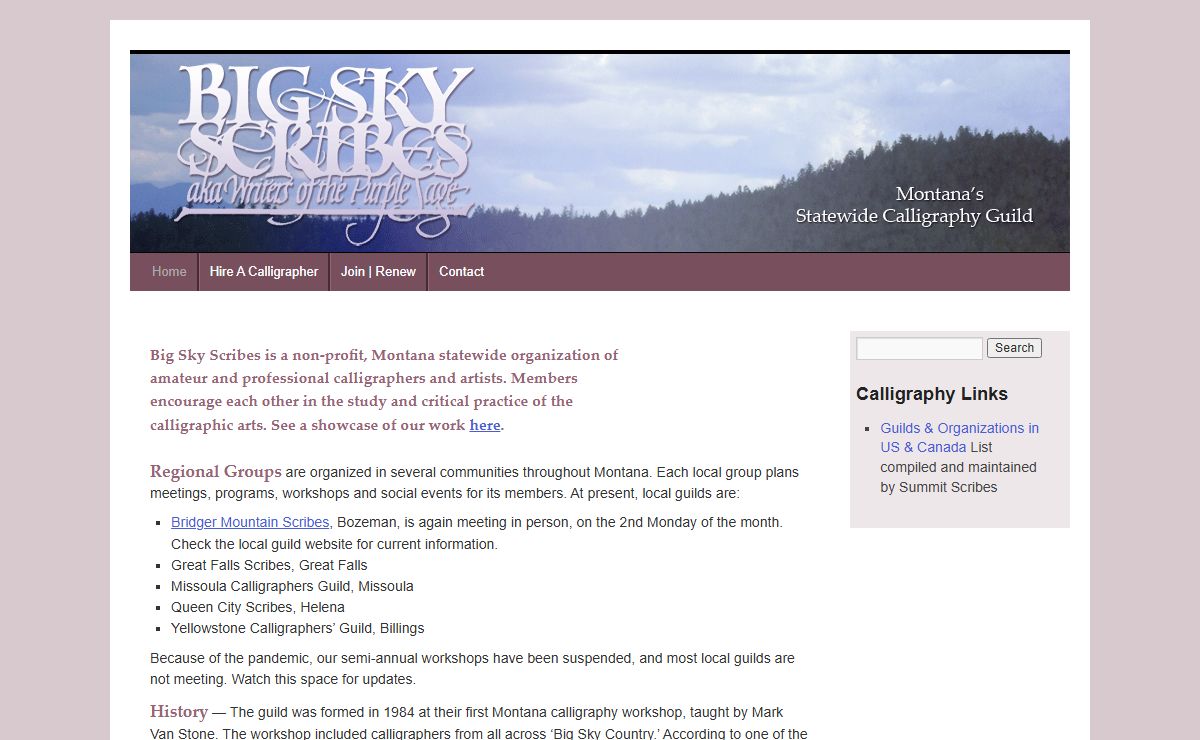 Home - Big Sky ScribesBig Sky Scribes | Montana's Statewide Calligraphy Guild