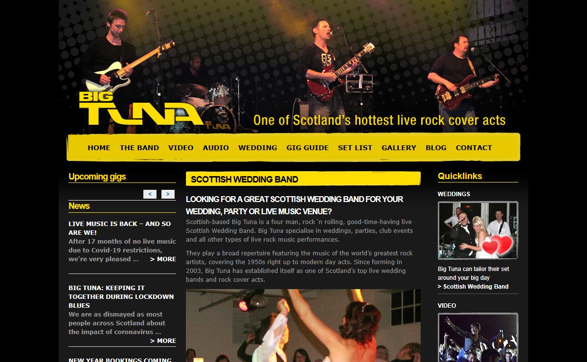 Scottish Wedding Band - Best Rock Band in Scotland | Big Tuna