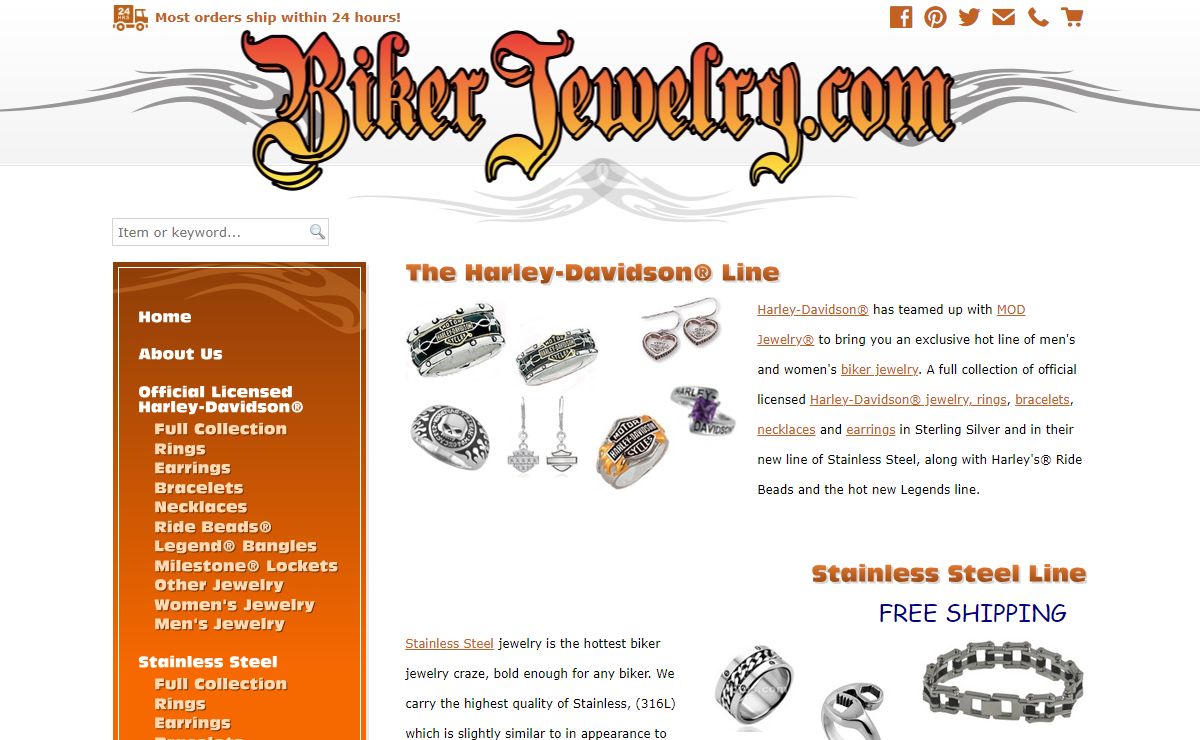 Biker Jewelry | Rings Bracelets Harley-Davidson Stainless Steel