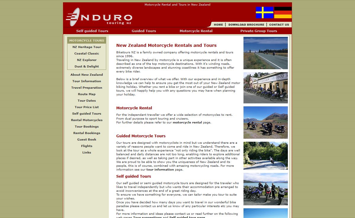 Guided Motorcycle tours and Rentals in New Zealand - personalized motorcycle tours.