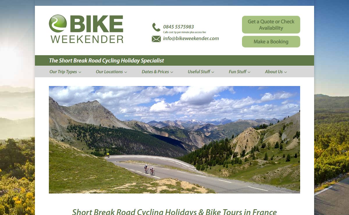 Road Cycling Holidays, Weekends & Short Breaks in France