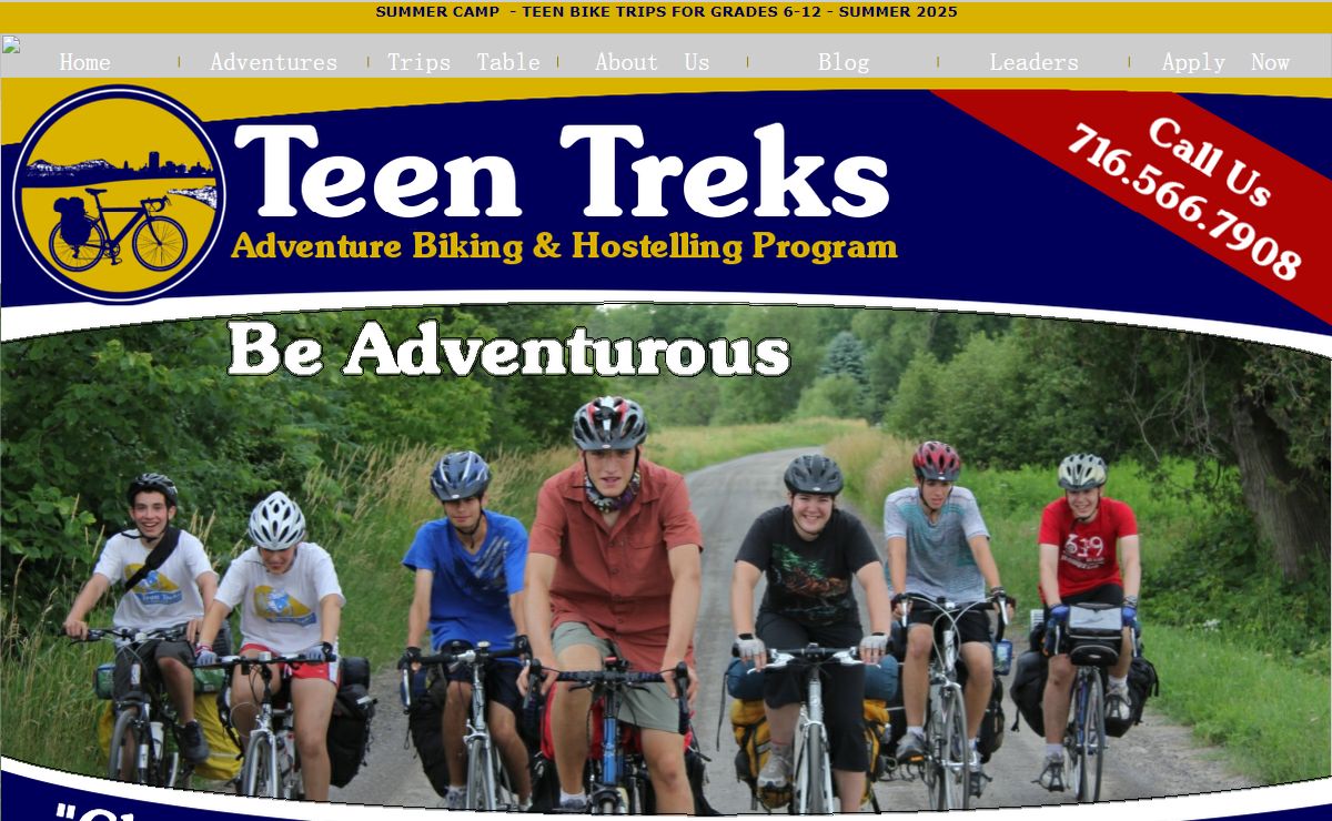 Summer Camp - Bike Trips for Teens Grades 6-12 - Summer 2025