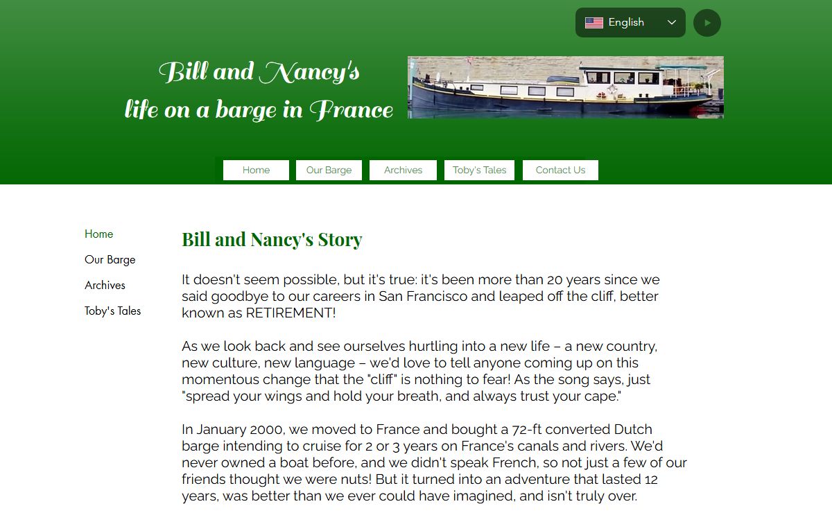Home | Bill and Nancy's Life on a Barge in France